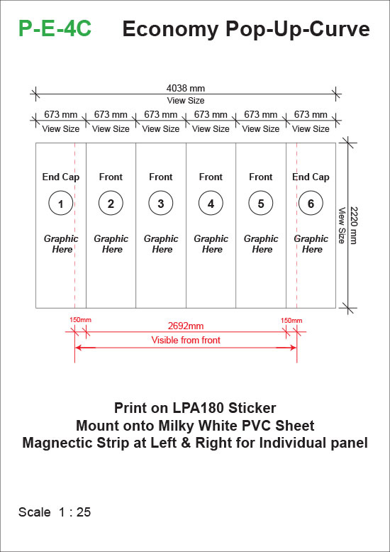 Pop-Up-System-Curve-(3175mm-x-848mm-x-2220mm)-Template-32kg-t